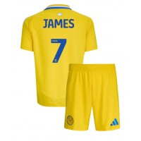 Leeds United Daniel James #7 Auswärts Trikotsatz Kinder 2024-25 Kurzarm (+ Kurze Hosen)